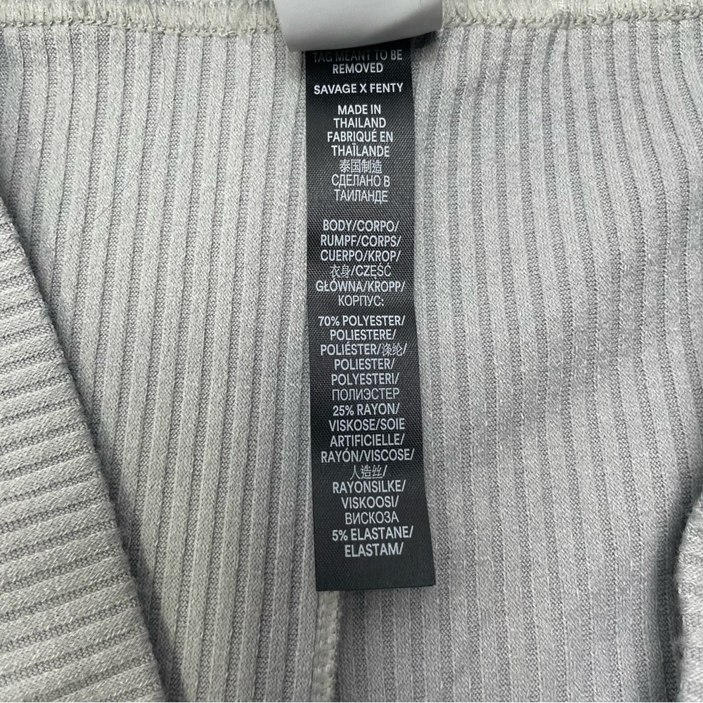 Savage x Fenty Essential Heavy Rib Square Neck Tank and Booty Shorts Set NWT - Picture 13 of 16
